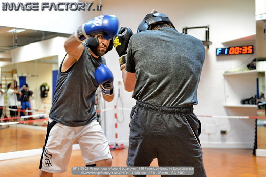 2019-05-29 Milano - pound4pound boxe gym 1910 Federico Nejrotti vs Luca Liberace
